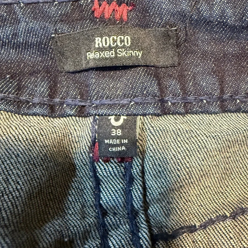 True Religion Rocco Y2K Streetwear Relaxed Skinny‎ Designer Denim Jeans Men 38